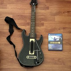 PS4 Guitar Hero Live Guitar With Game (No dongle)