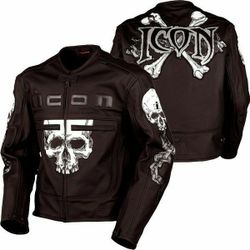 Icon Skull Motorcycle Jacket Size Medium Like New 