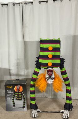 Spirit Halloween POOR GEORGE Severed Clown Halloween Animatronic Prop