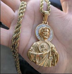 San Judas gold Plated