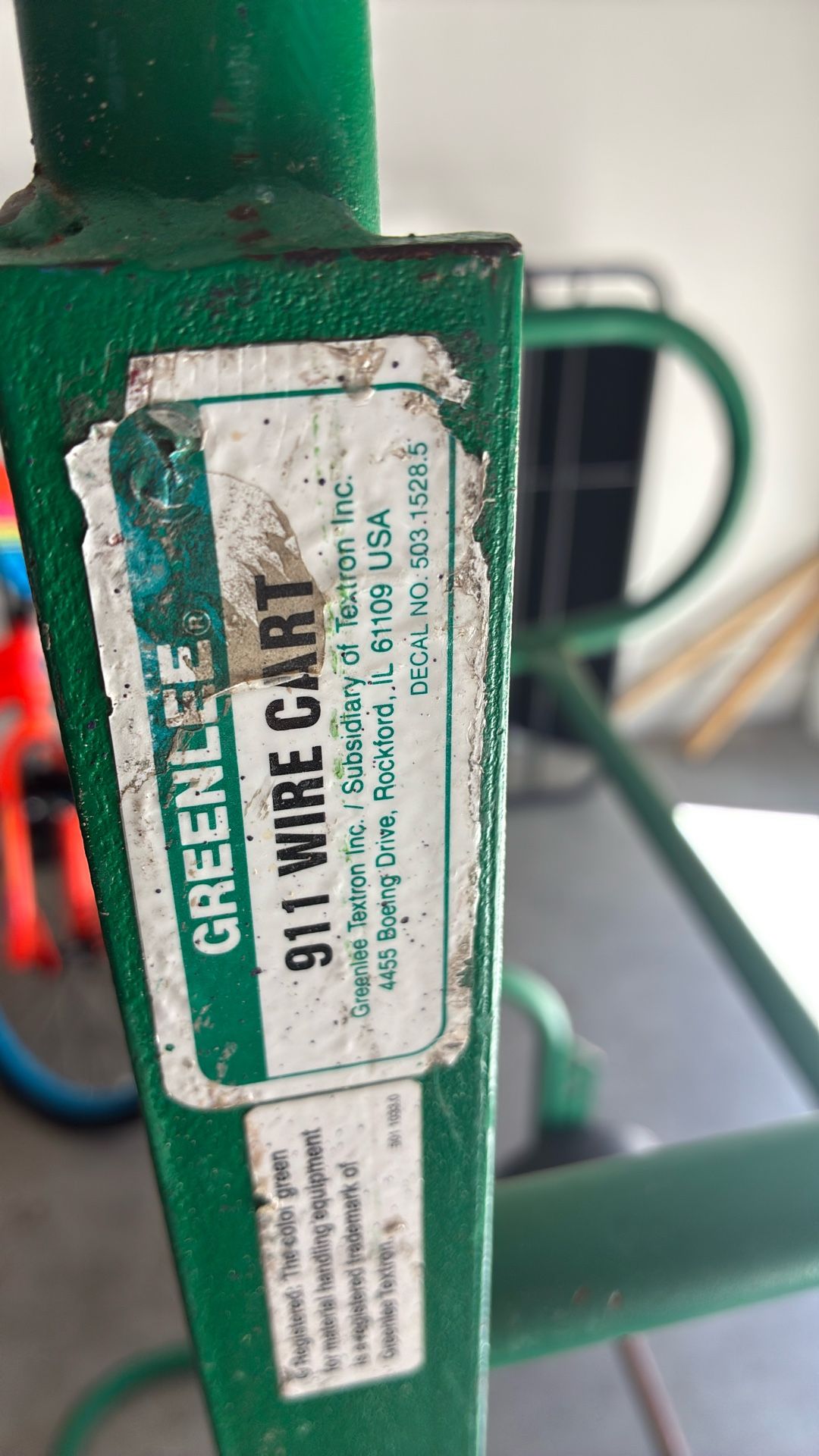 Greenlee 911 Wire Cart