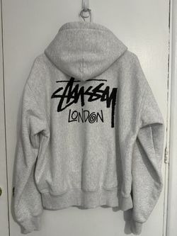 Stussy London Zip-Up Hoodie – Grey