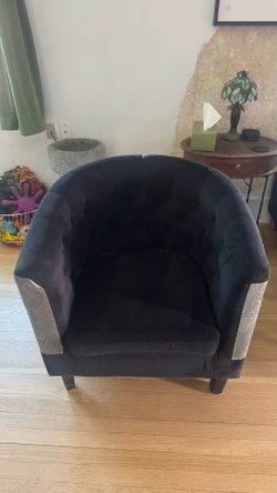 Black Velvet Chair