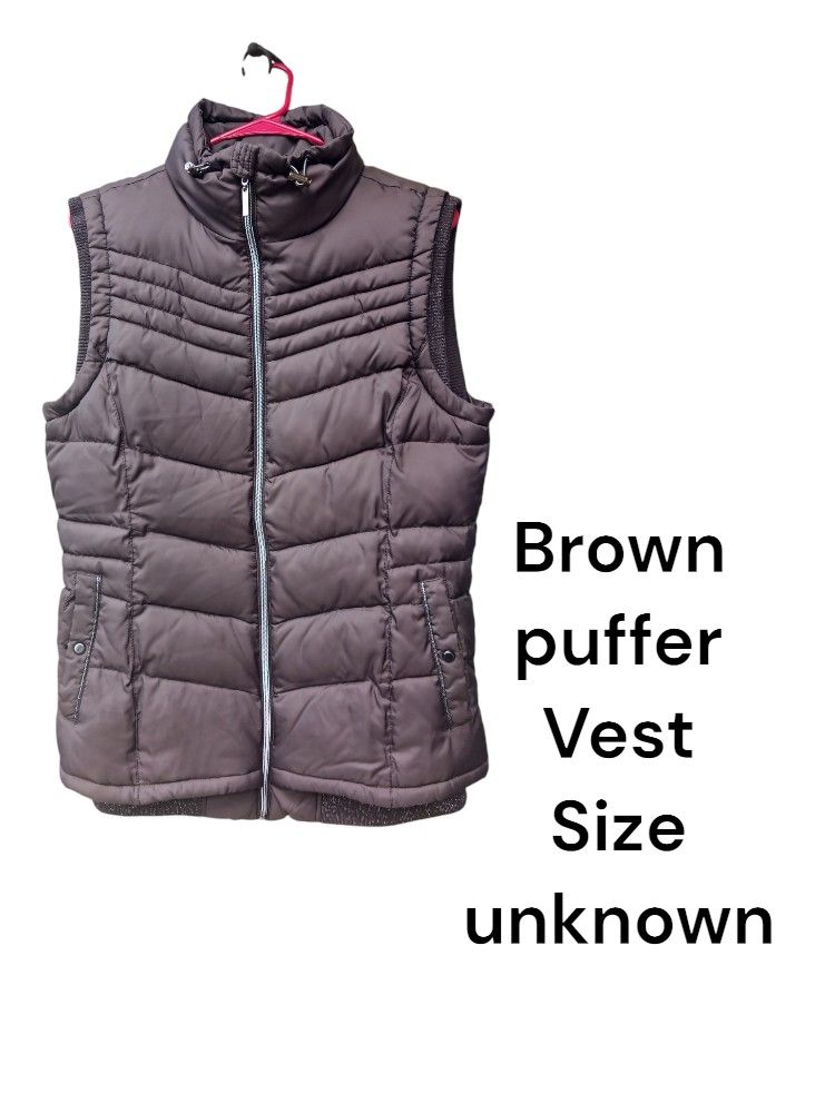 Brown Puffer Vest