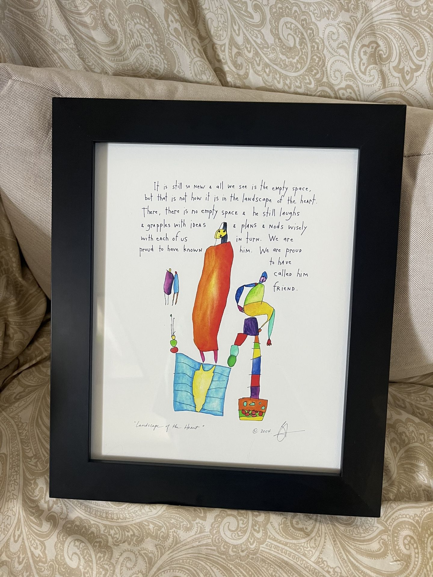 Landscape Of The Heart 2004 Story People Brian Andreas art print w/ frame signed