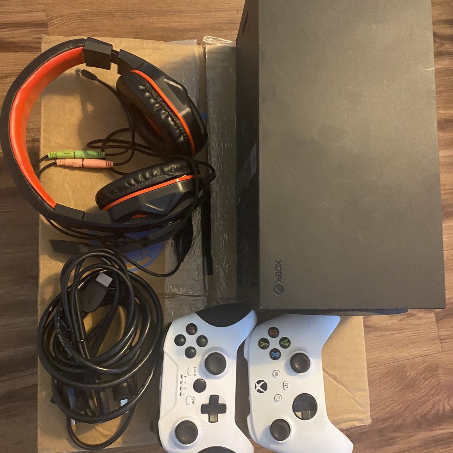 Xbox X  with 2 Controllers & Headset 