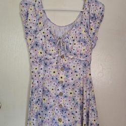 Purple Floral Women's Dress