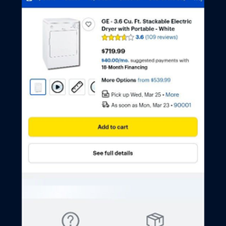 Rare GE 120v electric dryer