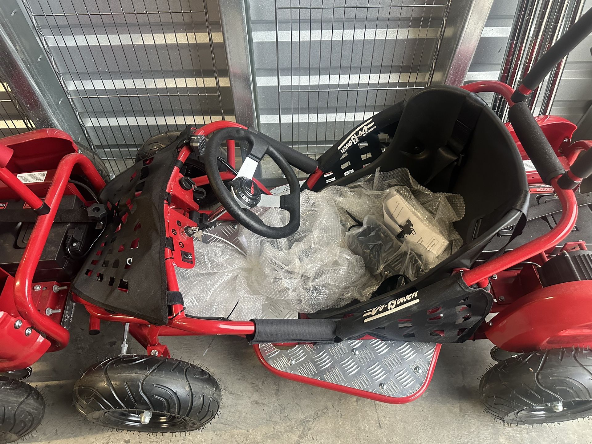 2x - Have 2 - Price Is For EACH - Go-Bowen Baja 1000W 48V Electric Kids Go-Kart - Red