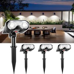 Solar Spotlights Outdoor, IP67 Waterproof, 4Pack, 3 Lighting Modes, Landscape Spotlights for Patio, Garden, Pool, Fence, Home, Garage, Pathway