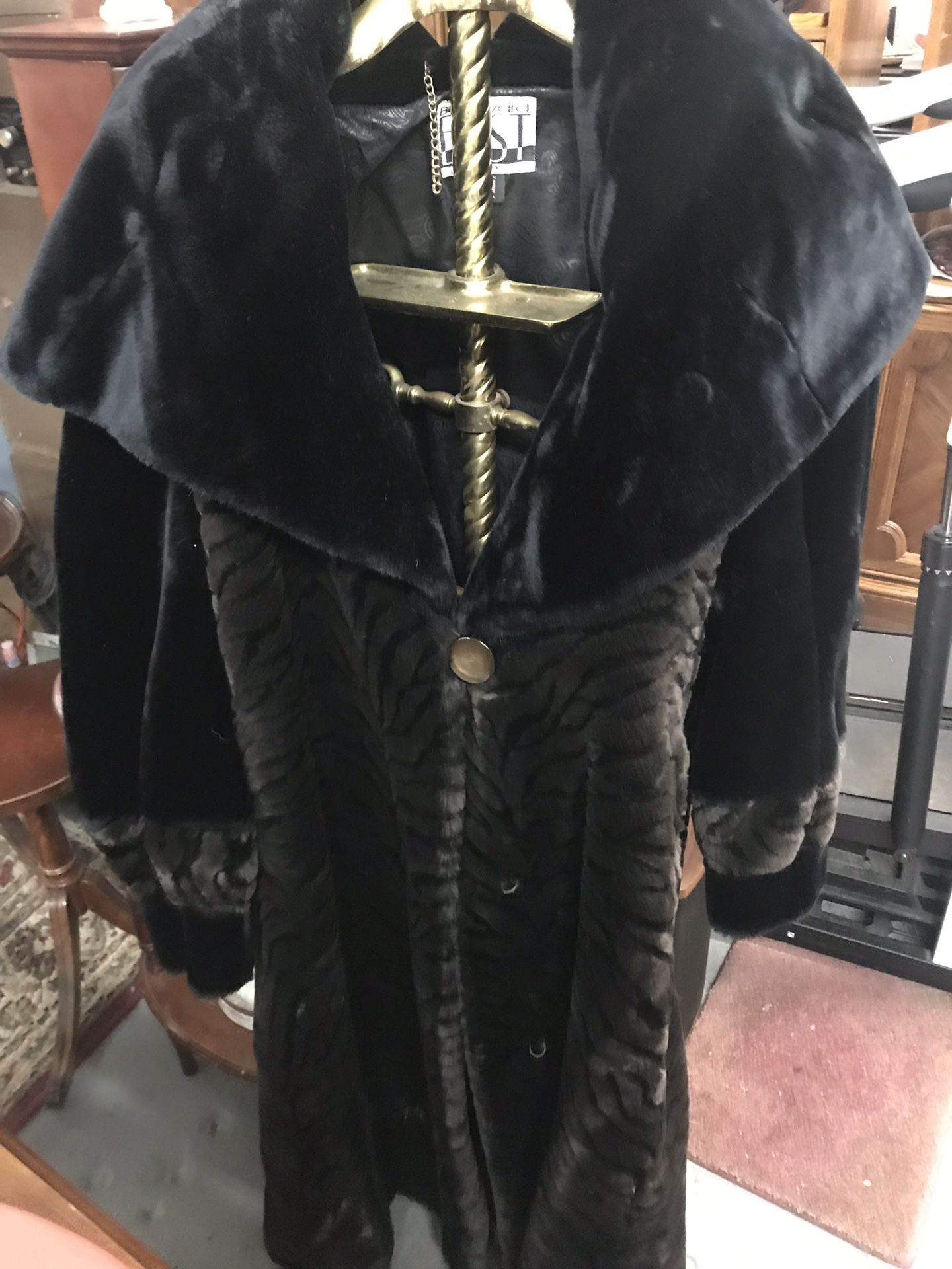 boulevard east coat faux fur long coat