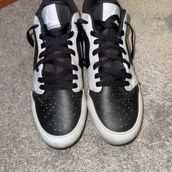 jordan 1 low football cleats grey/black
