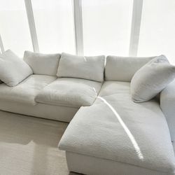108” Sectional Cloud Couch w/ Reversible Chaise