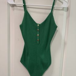 Green Bodysuit With Good Buttons 