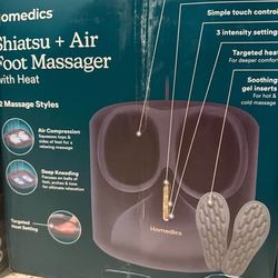 HoMedics Shiatsu + Air Foot Massager w/ Heat & Gel Inserts