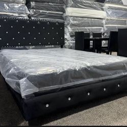 New King Size Bed With Mattress And Free Delivery 