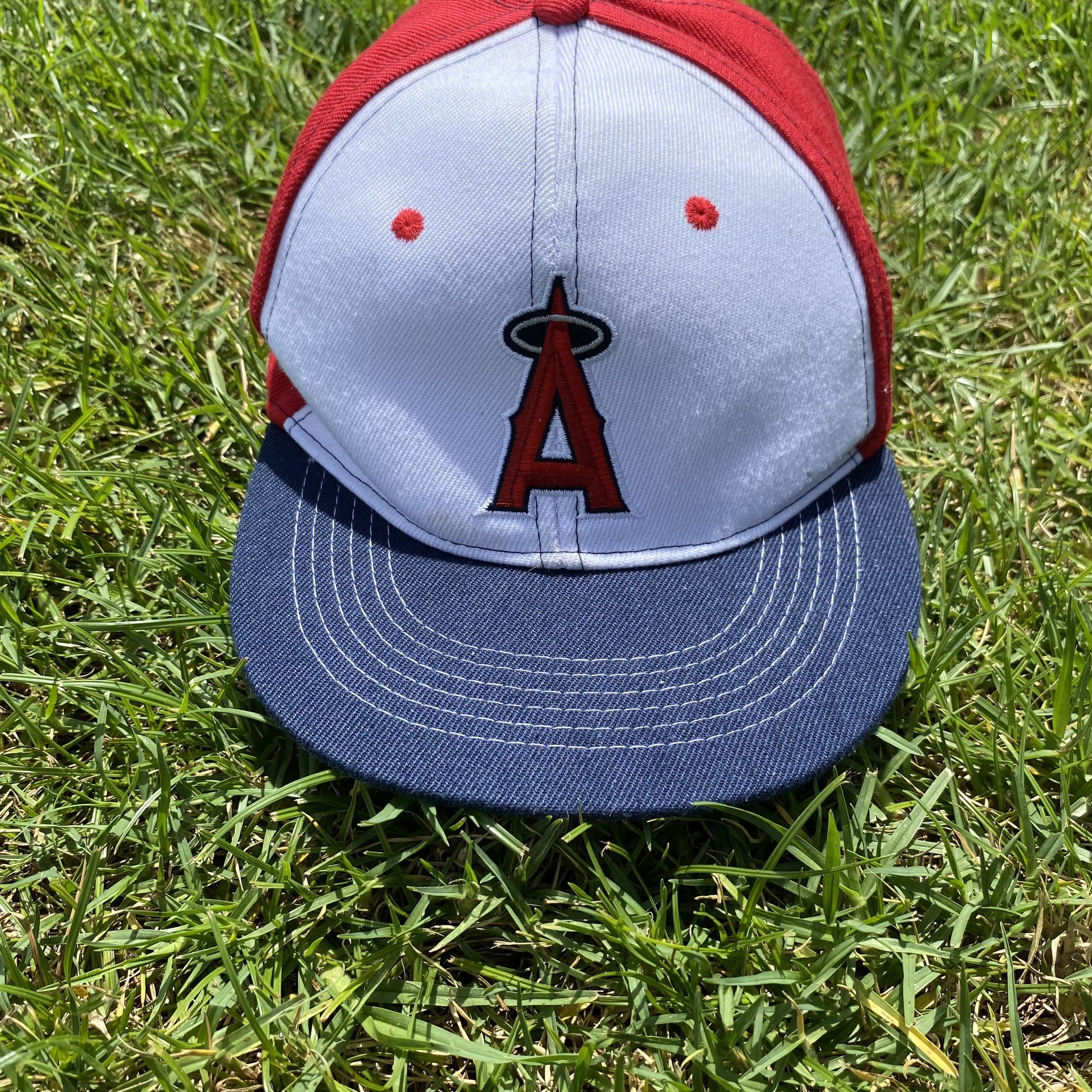 MLB LA Anaheim Angels Budweiser USA Flag Baseball Hat Cap Sixth Man Patriot