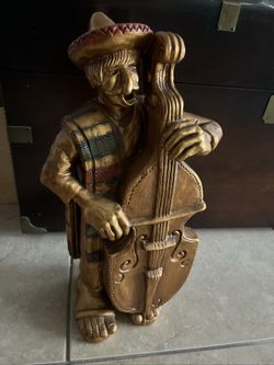 Mexican Musician 18 Inches Tall Bass Player