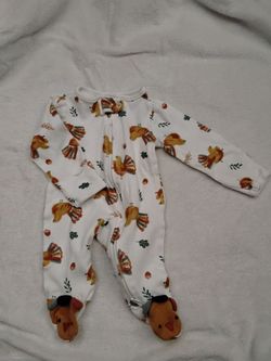Newborn Thanksgiving turkey pjs
