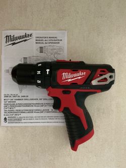 Milwaukee. M12 Lithium-Ion Cordless 3/8” Hammer Drill Driver (Tool-Only). 2408-20.