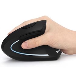 Lekvey Ergonomic Mouse, Vertical Wireless Mouse - Rechargeable 2.4GHz Optical