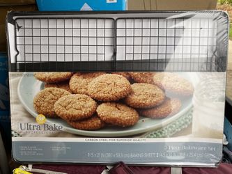 Wilton 3pc Steel Mega Cookie Sheet and Cooling Racks Set