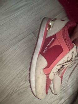 Michael Kors pink and cream sneakers