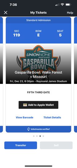 Gasparilla Bowl Tickets (lower Bowl) Thumbnail