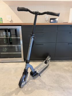 LaScoota Kick Scooter – Big Wheels, Gray
