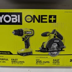Ryobi 18V Drill & Circular Saw Battery Combo