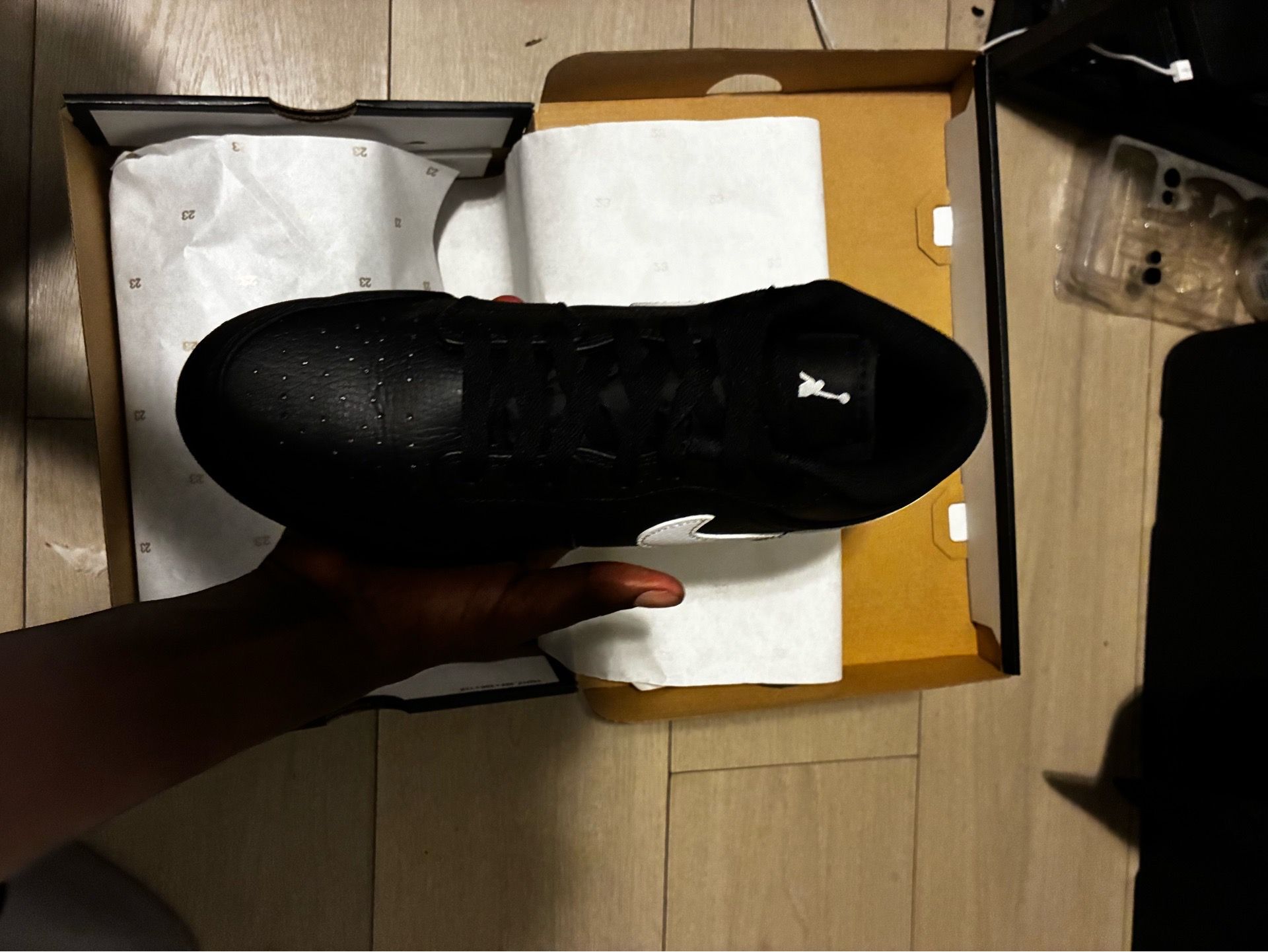 Nike jordan low TD black and white size 8 us mens