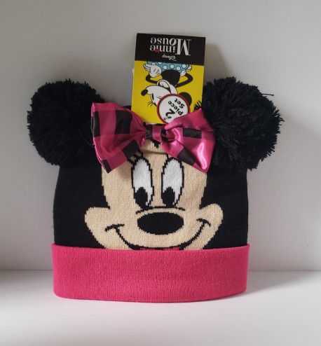 New Minnie Mouse Beanie & Gloves Set