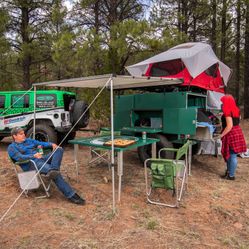 Camping trailer, loaded .