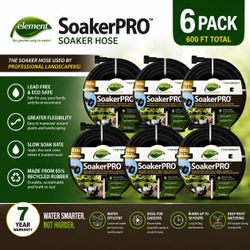Swan SoakerPro 100 ft Soaker Hose BULK 6-Pack  Foundation Watering, Front & Back Yard, Saves Water