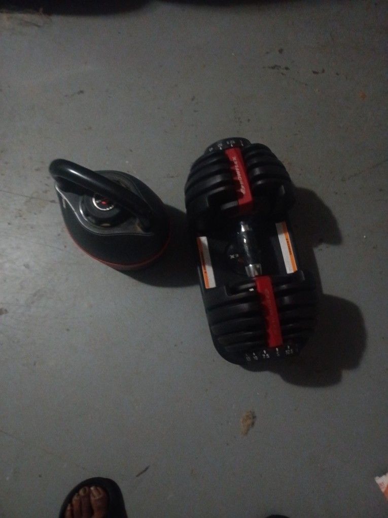 Bow Flex Kettle Bell And Dumbbell