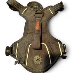 Black Kong dog harness with mesh lining and adjustable straps 