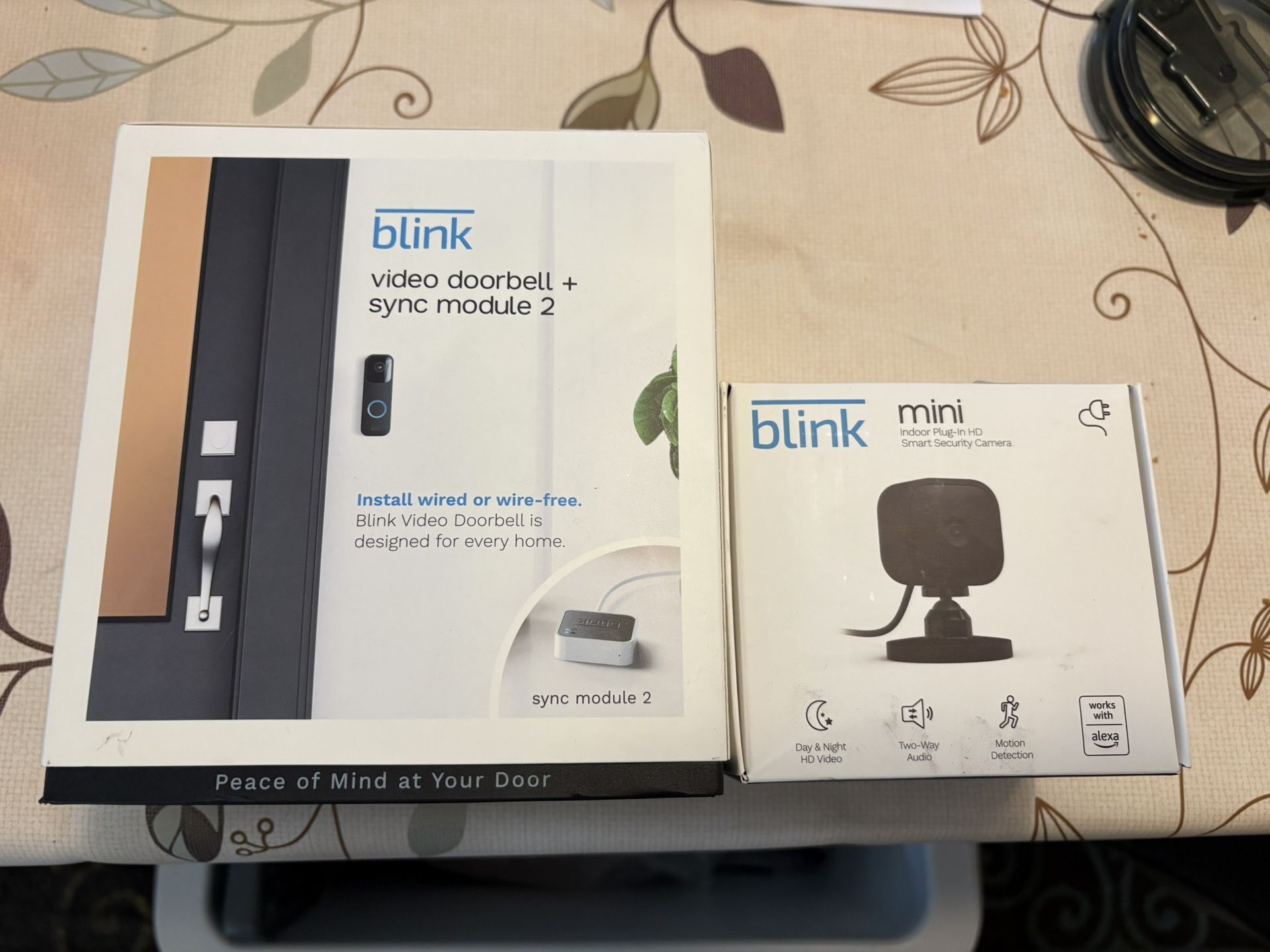 Blink Doorbell Camera And Mini Indoor Camera