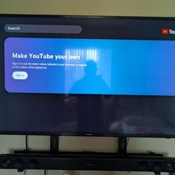 Samsung Smart TV + LG Sound Bar With Subwoofer 