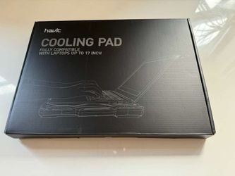 Laptop Cooling Pad - Slim Portable USB Powered (3 Fans), Black/Blue