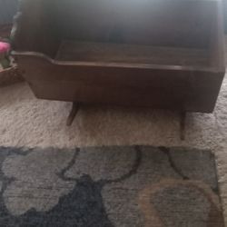 Antique Wood Rocking Cradle