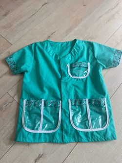 Kids Veterinarian Costume Scrub Top