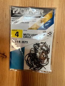 Saltwater Circle Hooks, Mustad, Owner, new