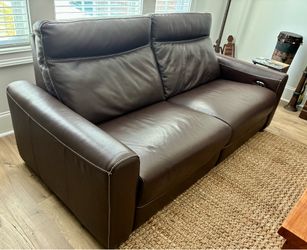 All leather recliner sofa
