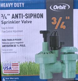 Sprinkler Control Valve Antisp,No 57623, Orbit Underground