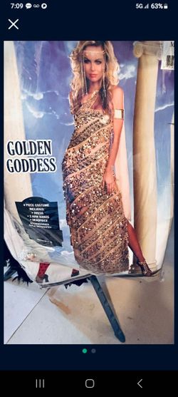 Sexy Golden Goddess Costume 