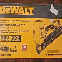 DEWALT - 20V MAX Lithium-Ion Cordless Brushless 2-Speed 30° Paper Collated Framing Nailer with 4.0Ah Battery and Charger