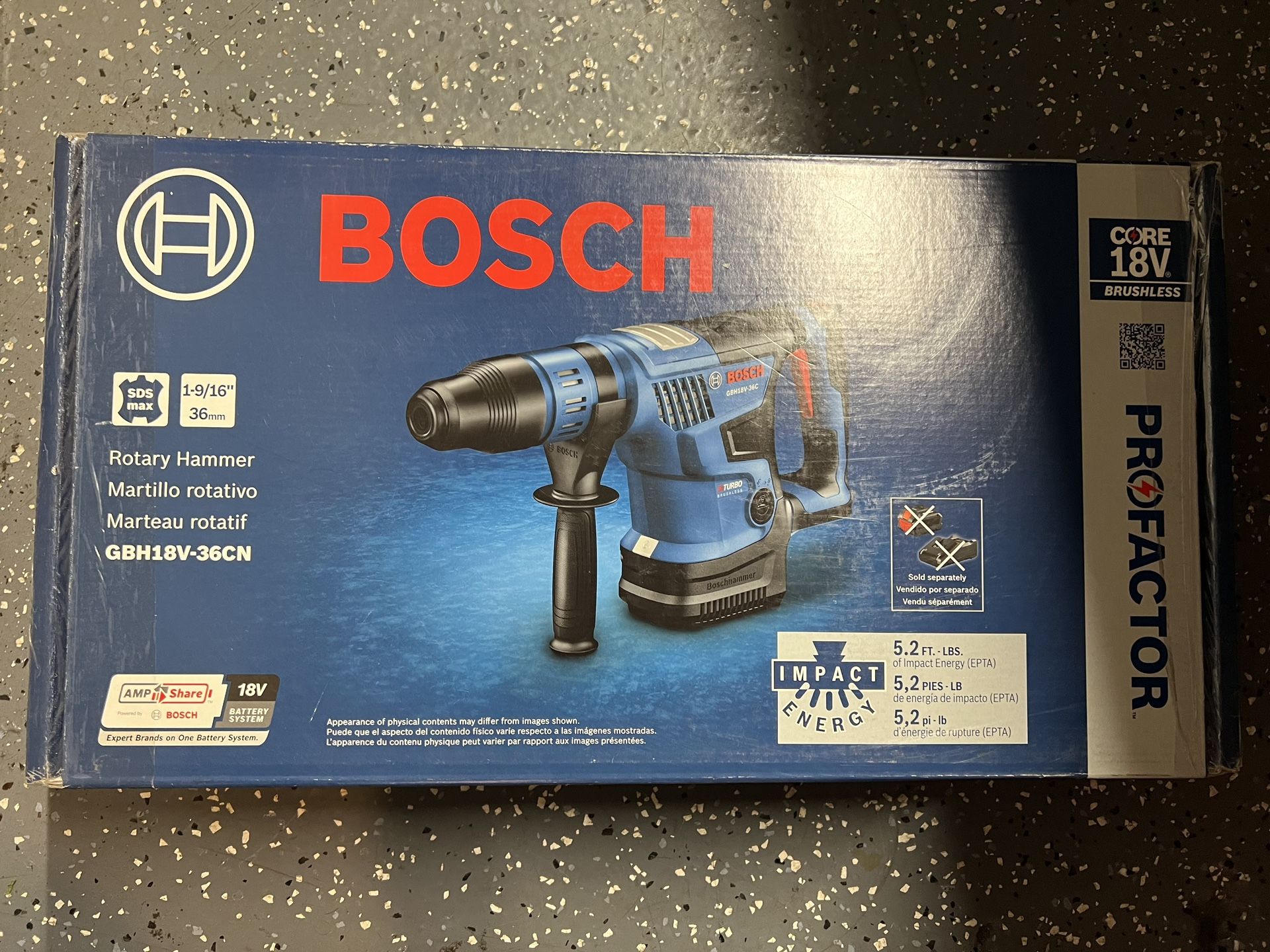 Bosch 1-9/16” Sds Rotary Hammer Drill