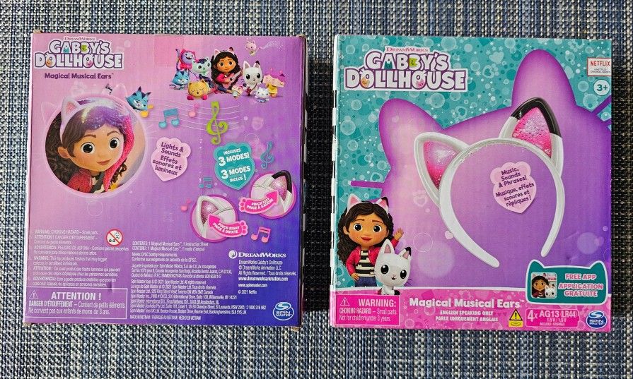 GABBY’S DOLLHOUSE Interactive Magical cat Light Up Musical Ears headband