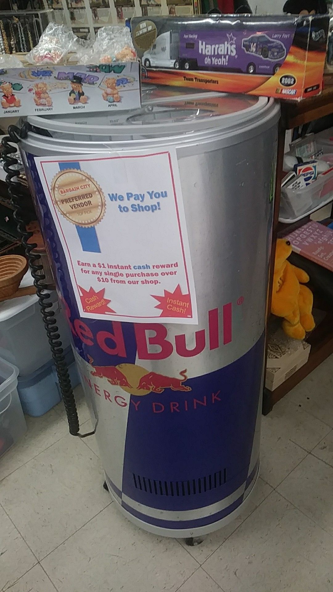 Red bull energy drink cooler