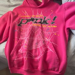 Spider Hoodie Pink Size Small (yes It’s Real)